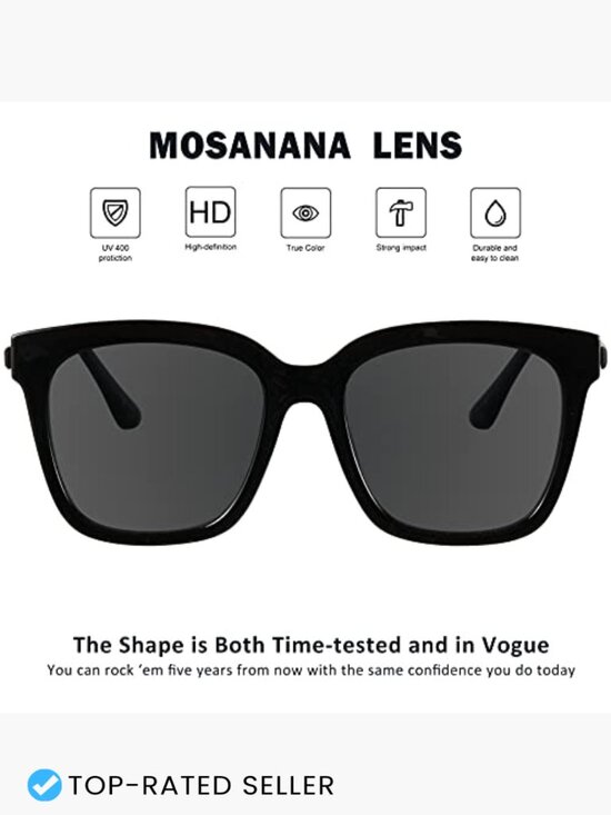 Oversized Square Sunglasses Trendy Cat Eye Retro UV400 Protection